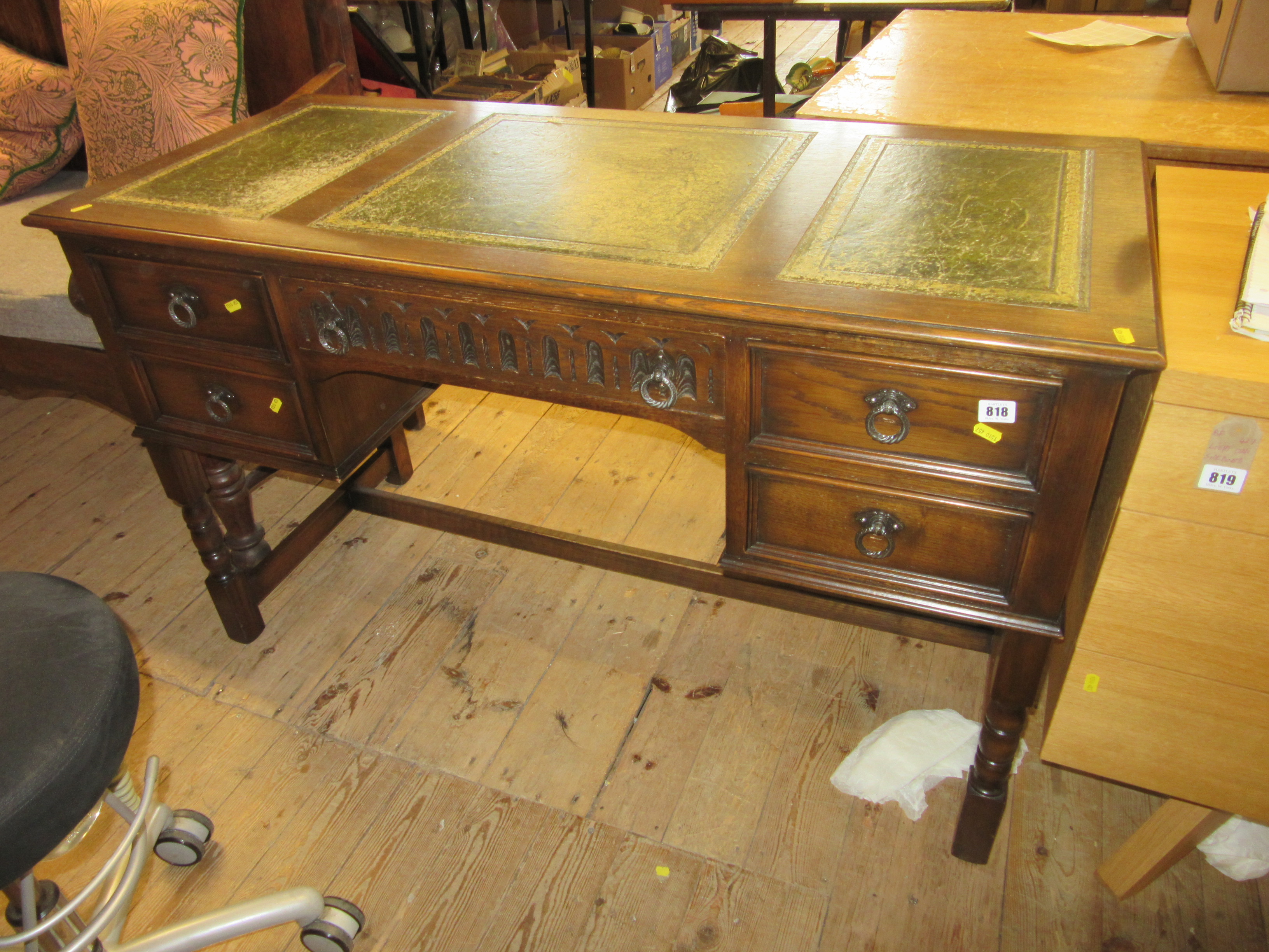 LEATHER TOPPED DESK Image