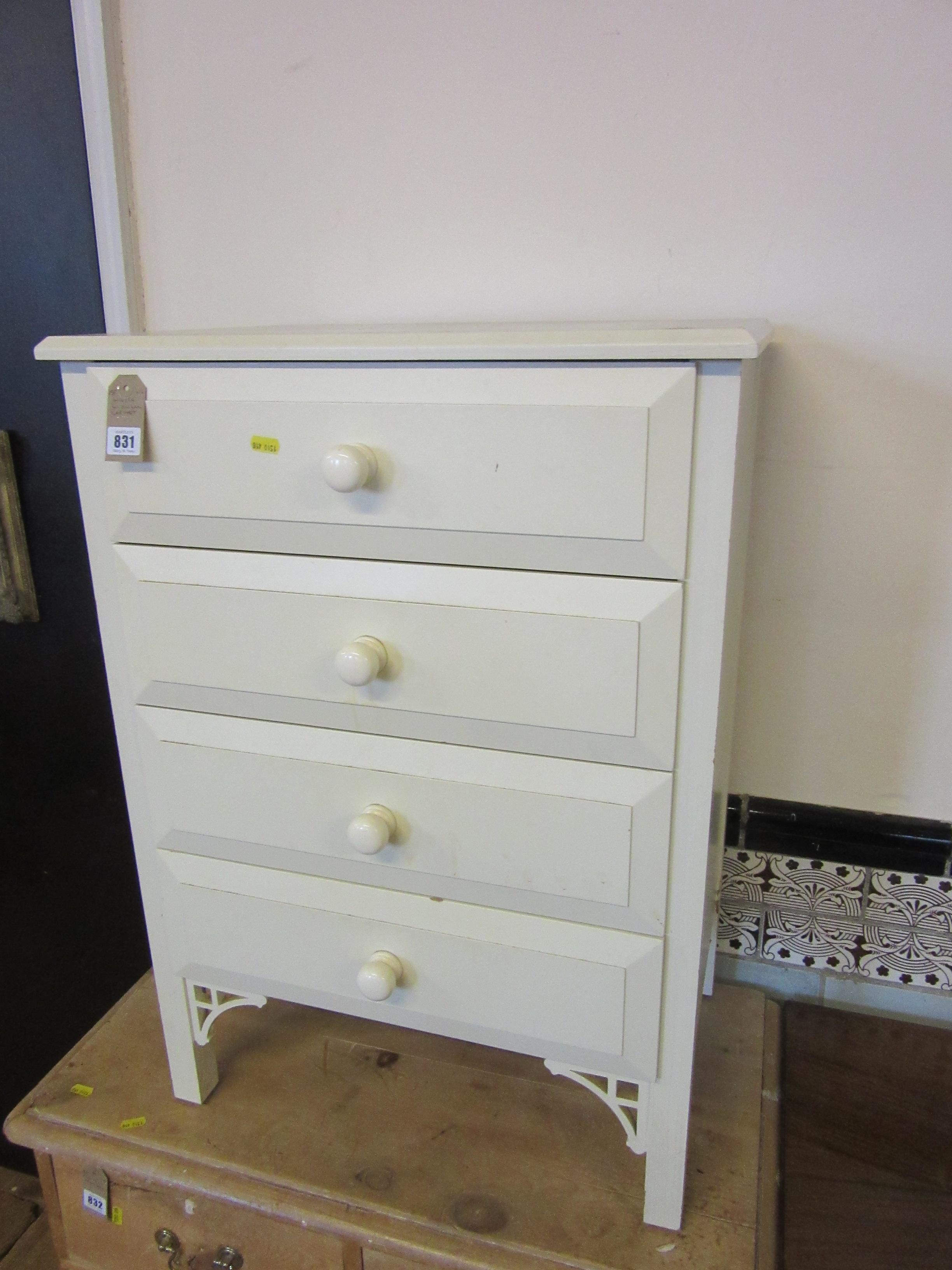 WHITE FOUR DRAWER CABINET Image