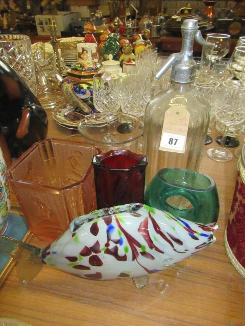 SODA SYPHON AND GLASS FISH WITH OTHER GLASS Image