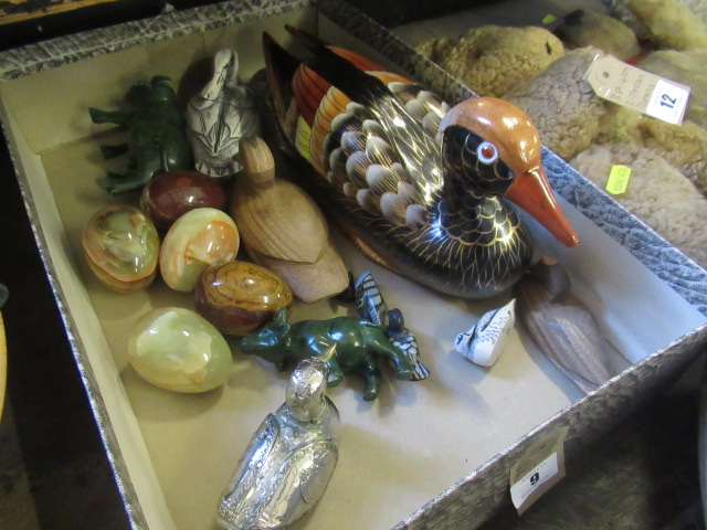 QUANTITY OF DUCK MODELS AND STONE EGGS ETC Image