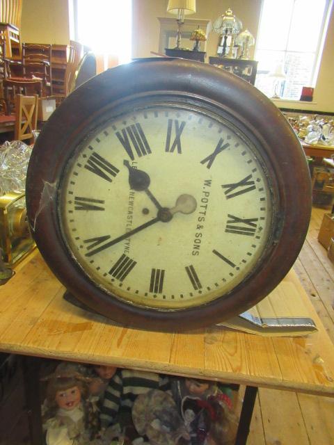 W potts and sons double sided clock | Hartleys Auctioneers & Valuers