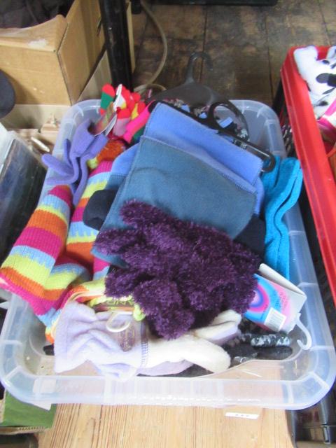 BOX OF SCARVES AND GLOVES Image