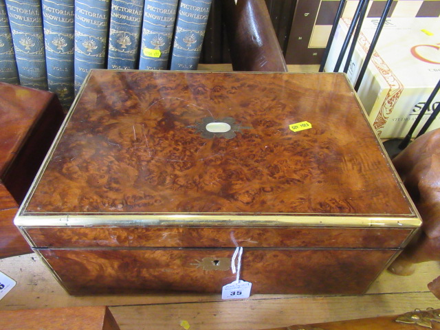 BURR WALNUT WRITING SLOPE Image