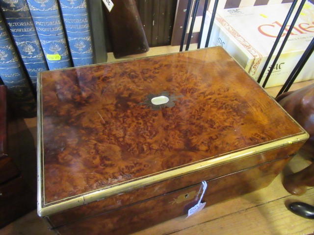 BURR WALNUT WRITING SLOPE Image