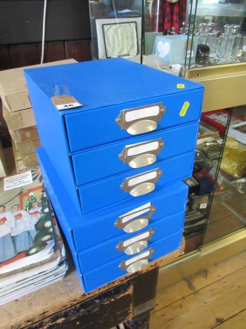 TWO FILING BOXES OF BUTTONS Image