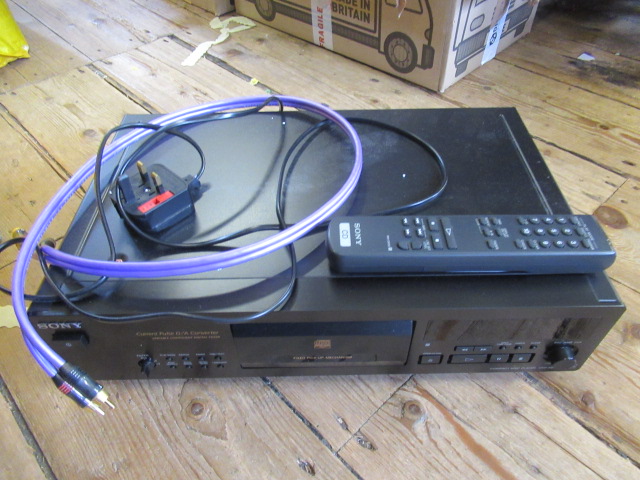 BOXED SONY CD PLAYER AND REMOTE Image