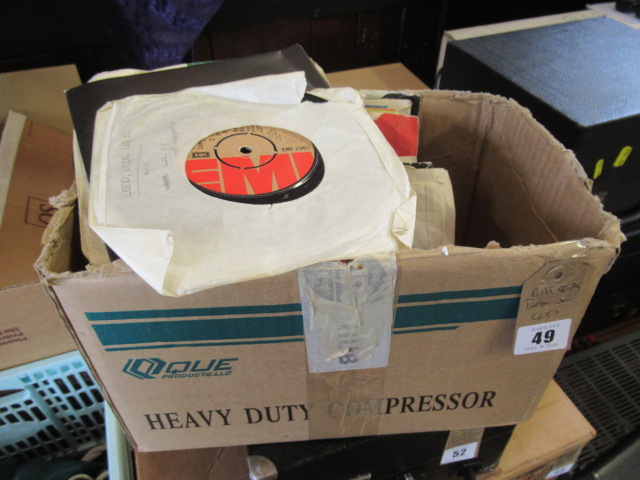 BOX OF 45 RPM RECORDS Image