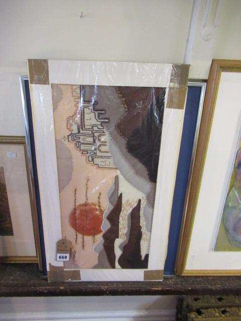 TWO EMBROIDERED PICTURES Image