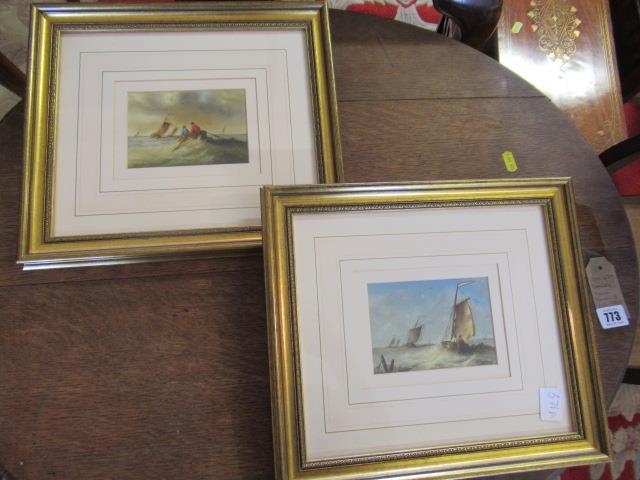 PAIR OF OIL SHIPPING PICTURES SIGNED R CABALLA Image