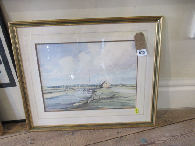 EAST ANGLIAN WATERCOLOUR SIGNED HOWLETT Image