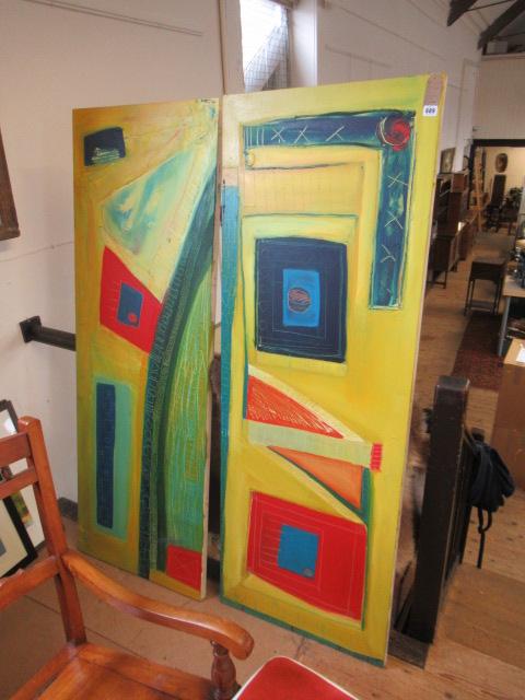 DIPTYCH OIL ON CANVAS SIGNED M COBRA 97 Image