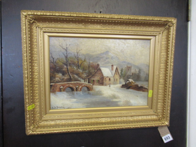 LANDSCAPE OIL ON CANVAS SIGNED PRESTON Image