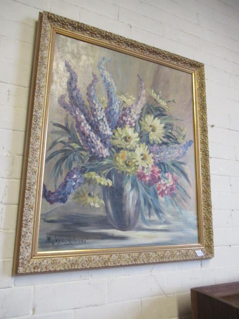 STILL LIFE OIL ON BOARD BY W JOYCE LAKEMAN Image