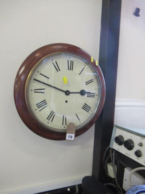 CIRCULAR MAHOGANY WALL CLOCK Image