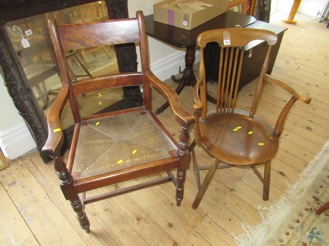 TWO WOODEN CHAIRS Image