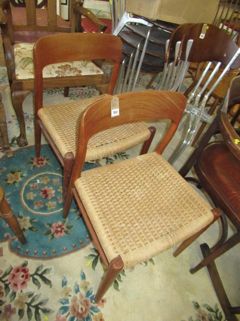 PAIR OF WOVEN SEATED CHAIRS Image