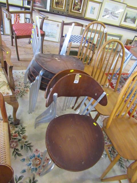 EIGHT ALUMINIUM AND PLYWOOD MODERNIST CHAIRS Image