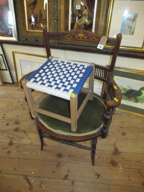 BEDROOM CHAIR AND A STOOL Image