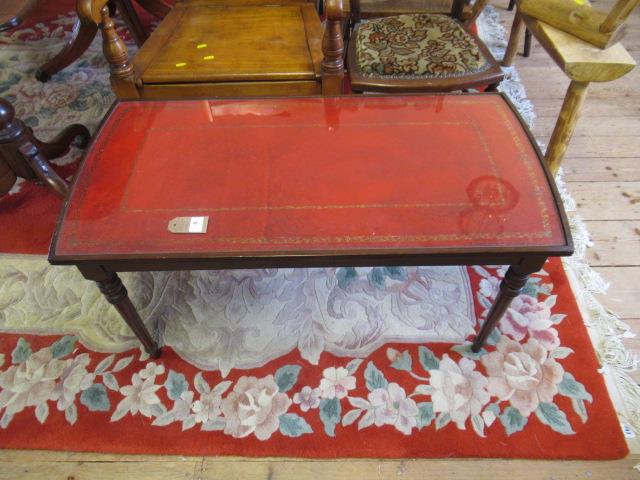 GLASS TOPPED COFFEE TABLE Image