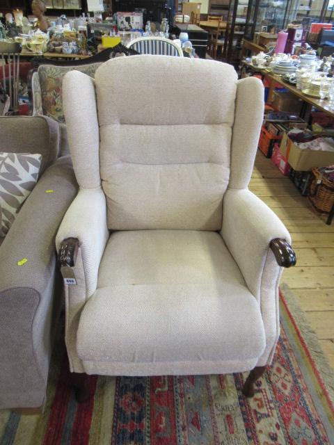 CREAM UPHOLSTERED ARMCHAIR Image