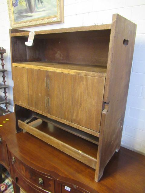 MID CENTURY OAK LOCKER CABINET Image