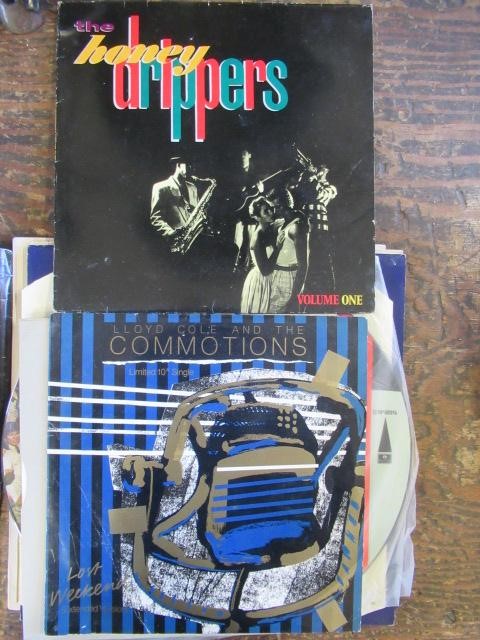 BOX OF LP RECORDS INCLUDING BEATLES AND JIMI HENDRIX ETC Image