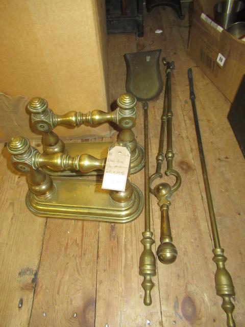 FIRE SIDE COMPANION SET AND DOGS Image