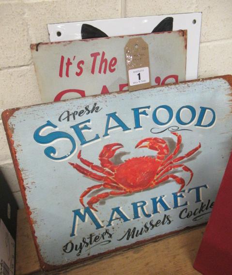 THREE METAL SIGNS Image