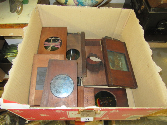 BOX OF MAGIC LANTERN SLIDES ETC Image