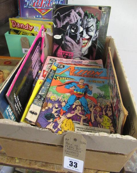 BOX OF 1980S DC COMICS AND GRAPHIC NOVELS Image
