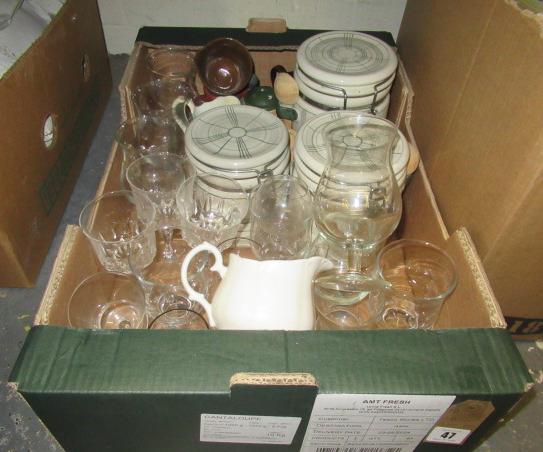 BOX OF GLASS ETC Image