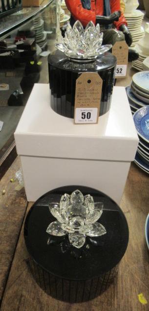 TWO JULIEN MACDONALD BLACK AND CRYSTAL BOXES IN ORIGINAL CASE Image