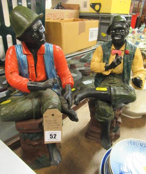 PAIR OF AFRICAN AMERICAN FIGURES Image