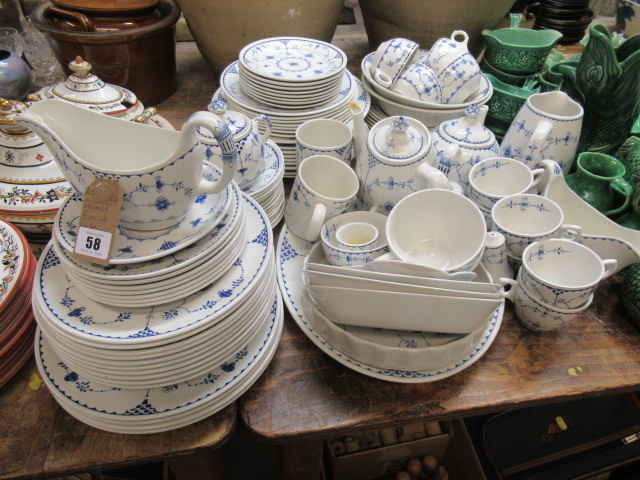 FURNIVALS DENMARK PATTERN DINNER SERVICE ETC Image