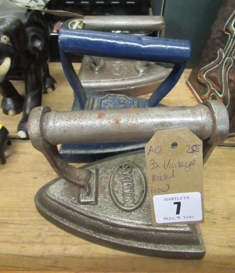 THREE VINTAGE IRONS Image