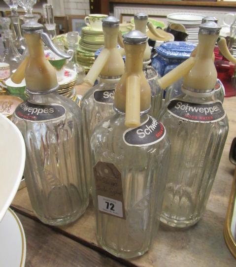 SIX SCHWEPPES SODA SYPHONS Image