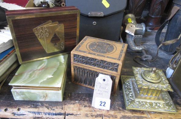 THREE BOXES AND AN INK WELL Image