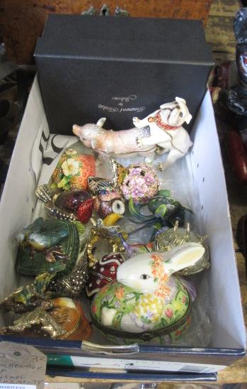 COLLECTION OF ENAMEL ORNAMENTS ETC Image