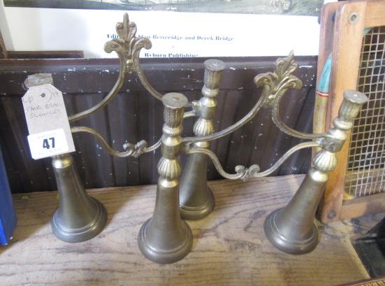 PAIR OF BRASS SCONCES Image