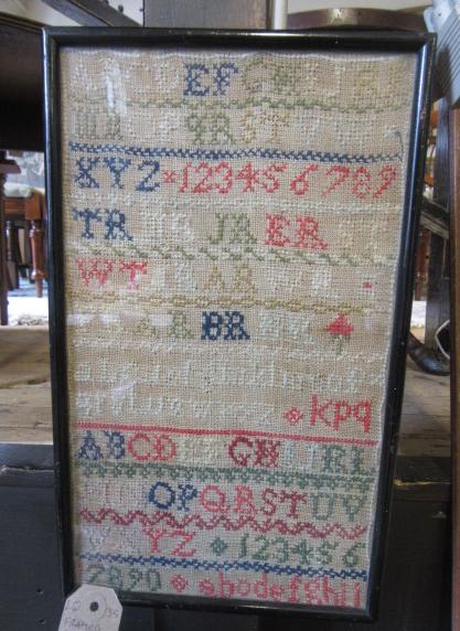 FRAMED SAMPLER DATED 1890 Image
