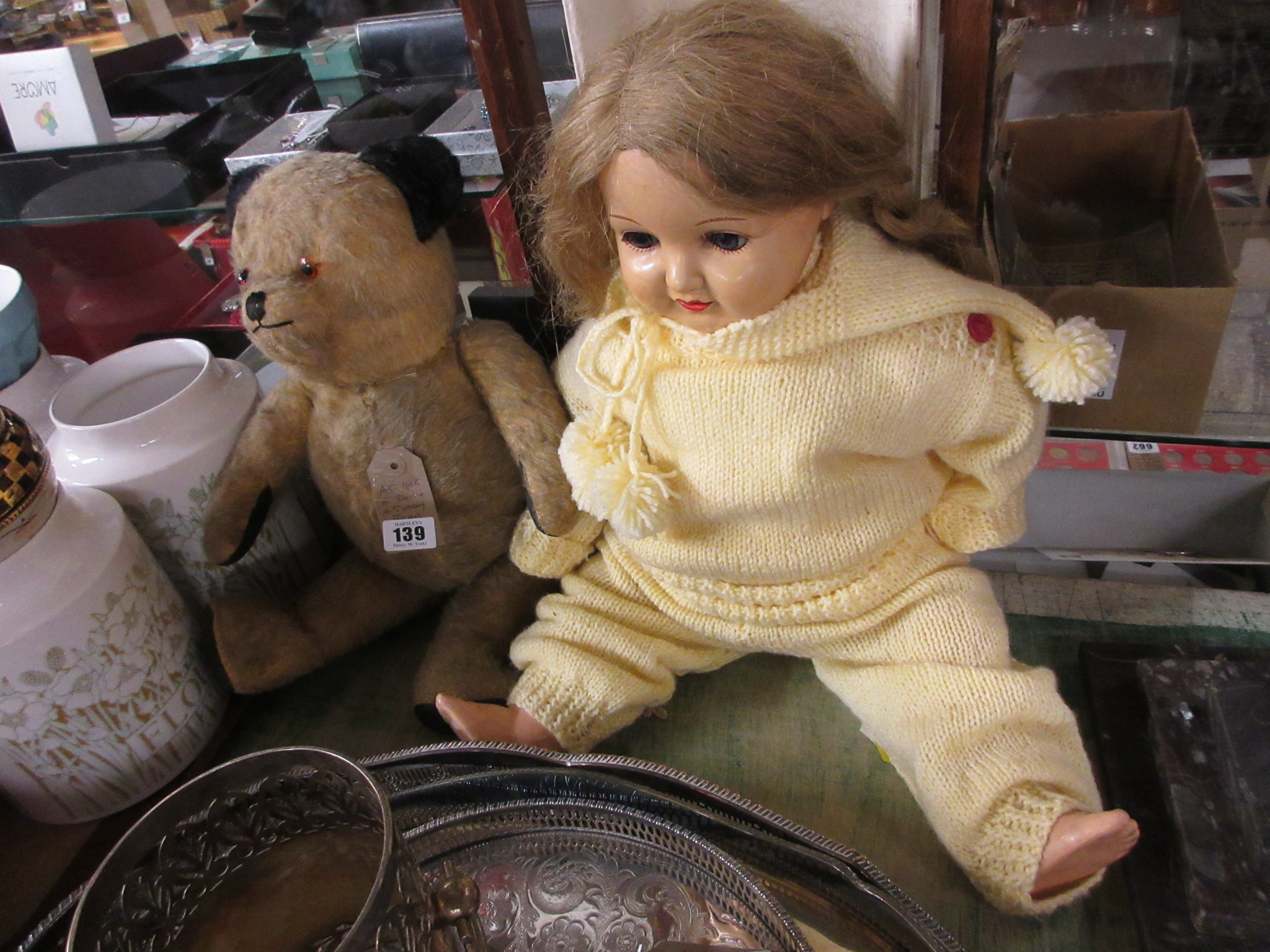 DOLL AND A TEDDY BEAR Image