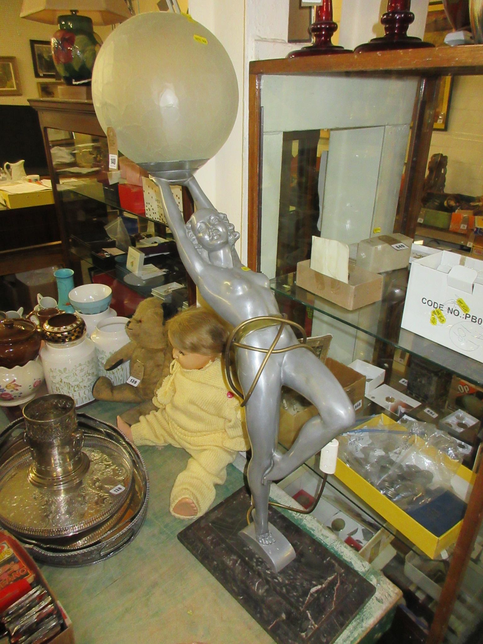 LARGE ART DECO STYLE LAMP Image