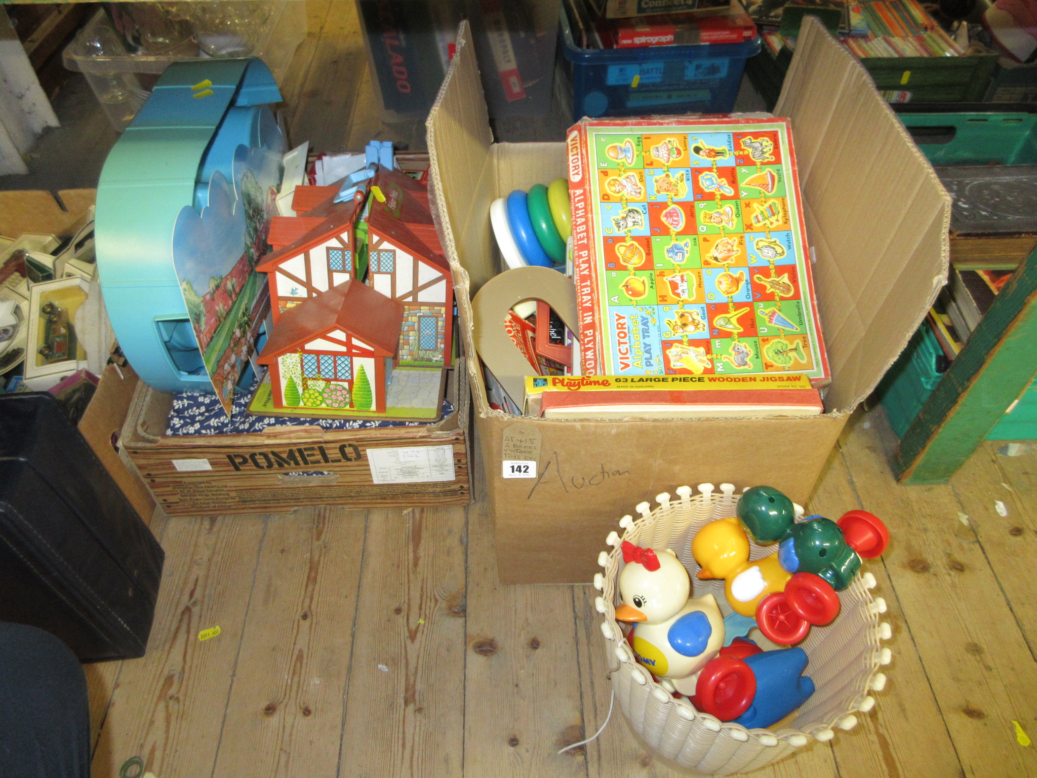 TWO BOXES OF VINTAGE TOYS ETC Image