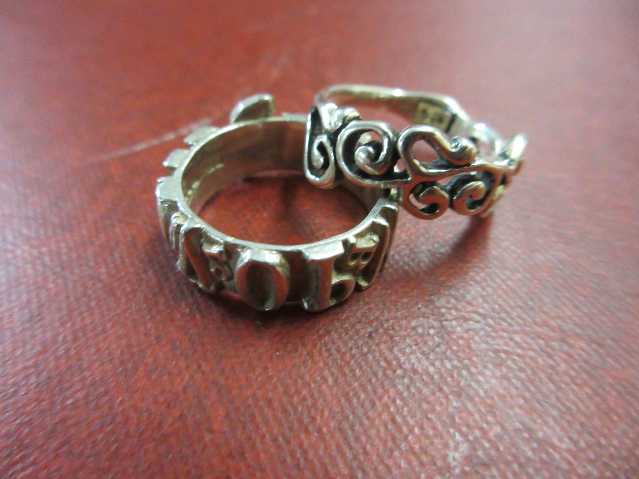TWO SILVER RINGS Image