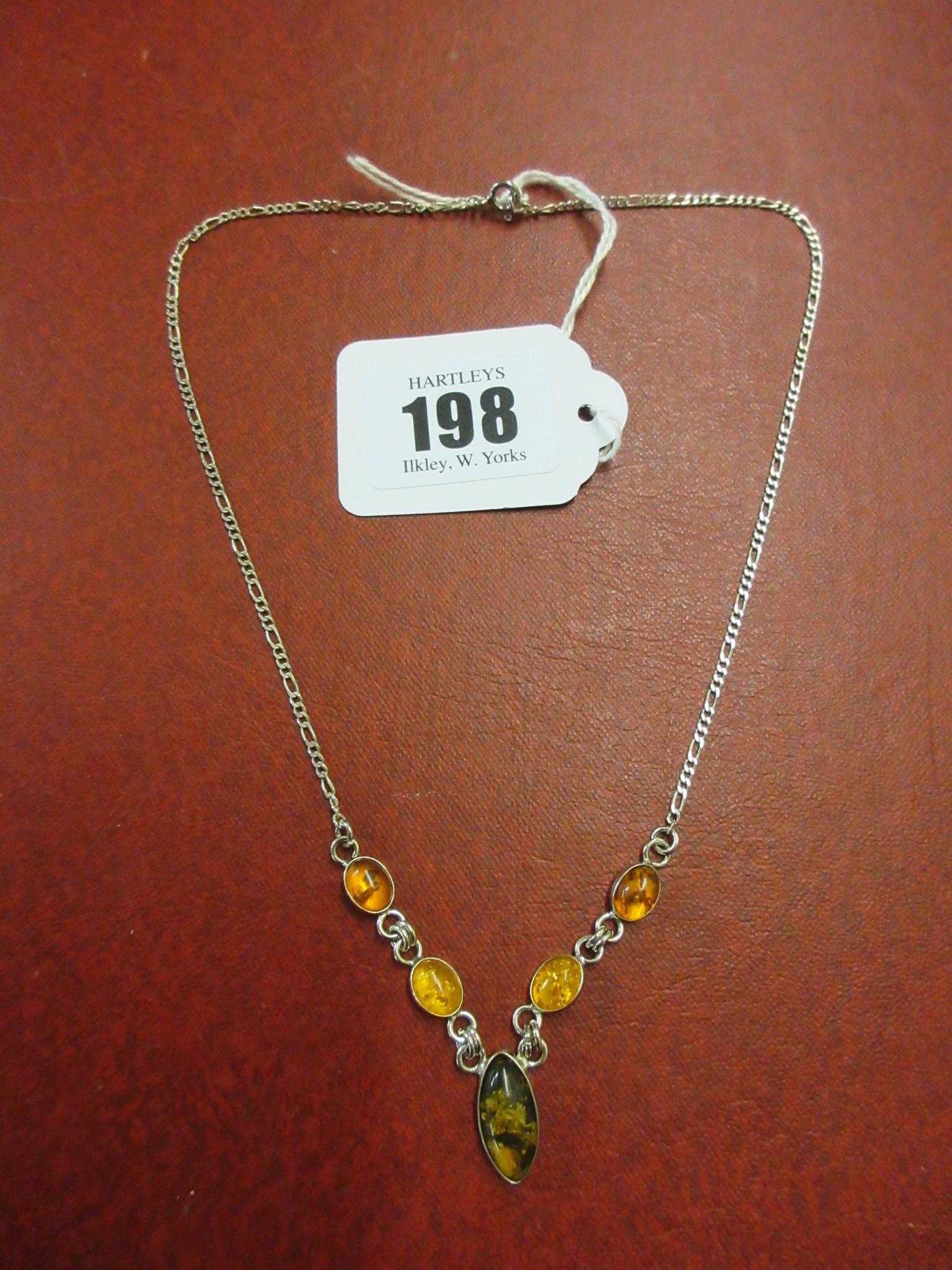 AMBER AND SILVER NECKLACE Image