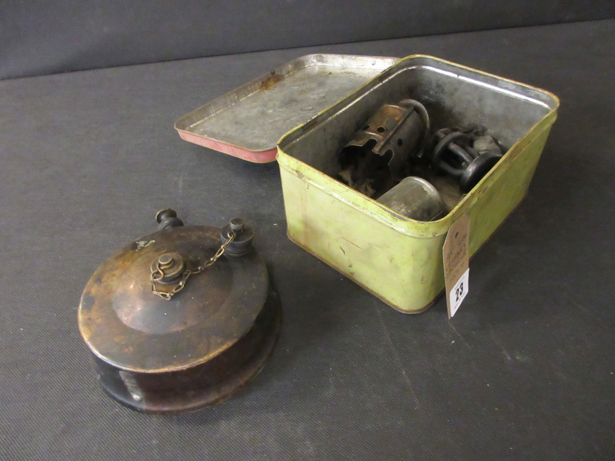 VINTAGE TOURING STOVE IN ORIGINAL TIN Image