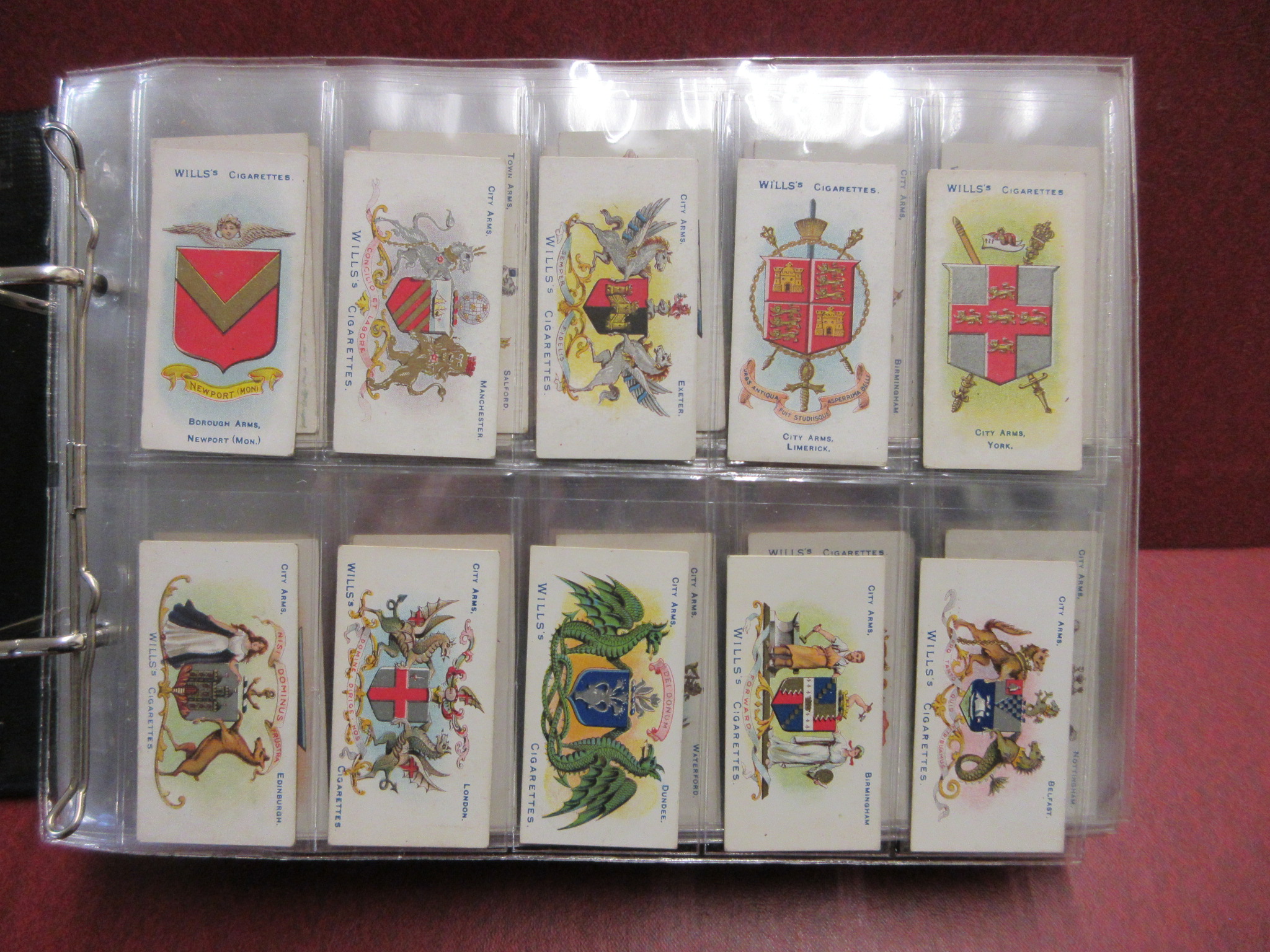 ALBUM OF FLAGS AND ARMS CIGARETTE CARDS Image