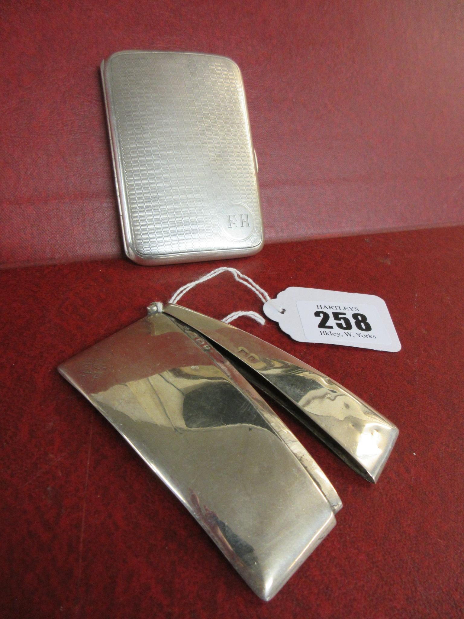 MAPPIN AND WEBB SILVER CIGARETTE AND VISITING CARD CASES Image
