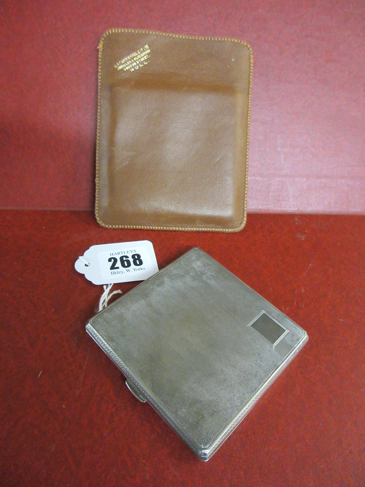 ART DECO SILVER CIGARETTE CASE AND COVER Image