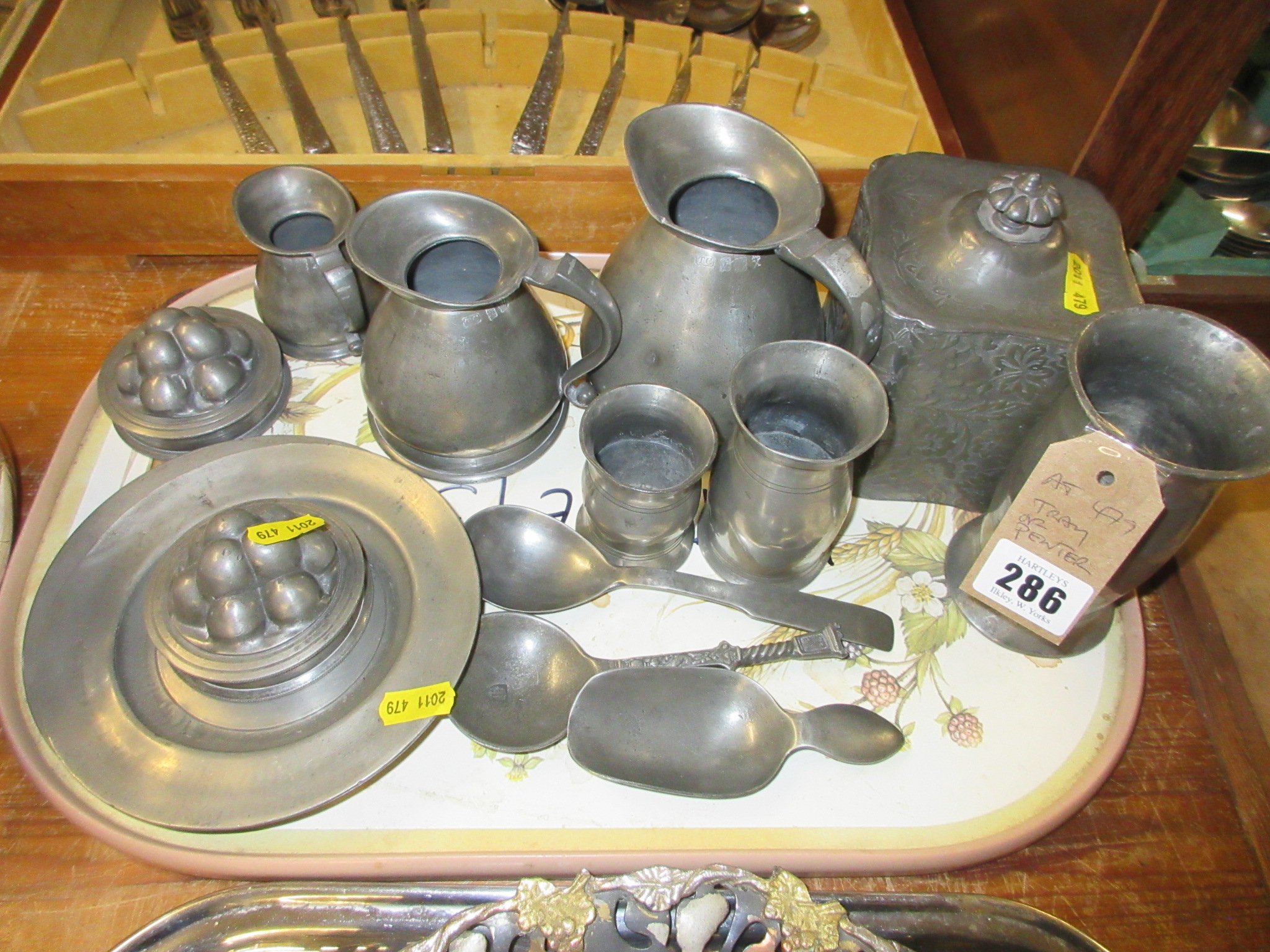 TRAY OF PEWTER Image